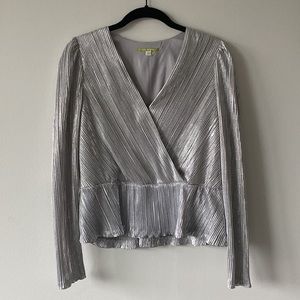 Gianni Bini Silver Blouse